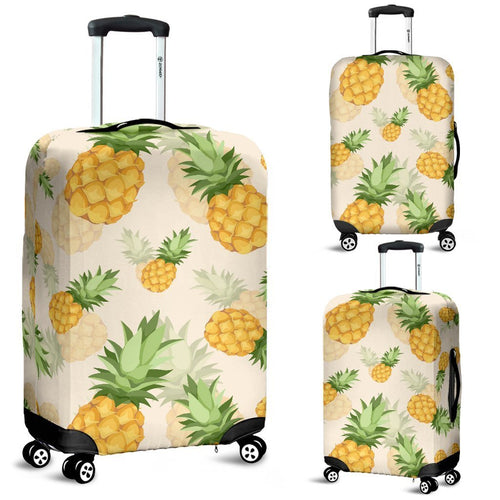 Vintage Pineapple Tropical Luggage Cover Protector