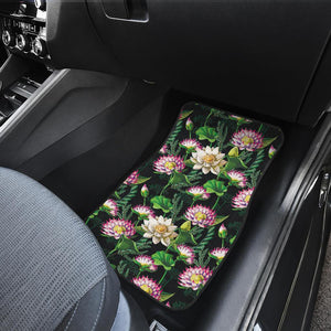 Water Lily Pattern Print Design WL010 Car Floor Mats