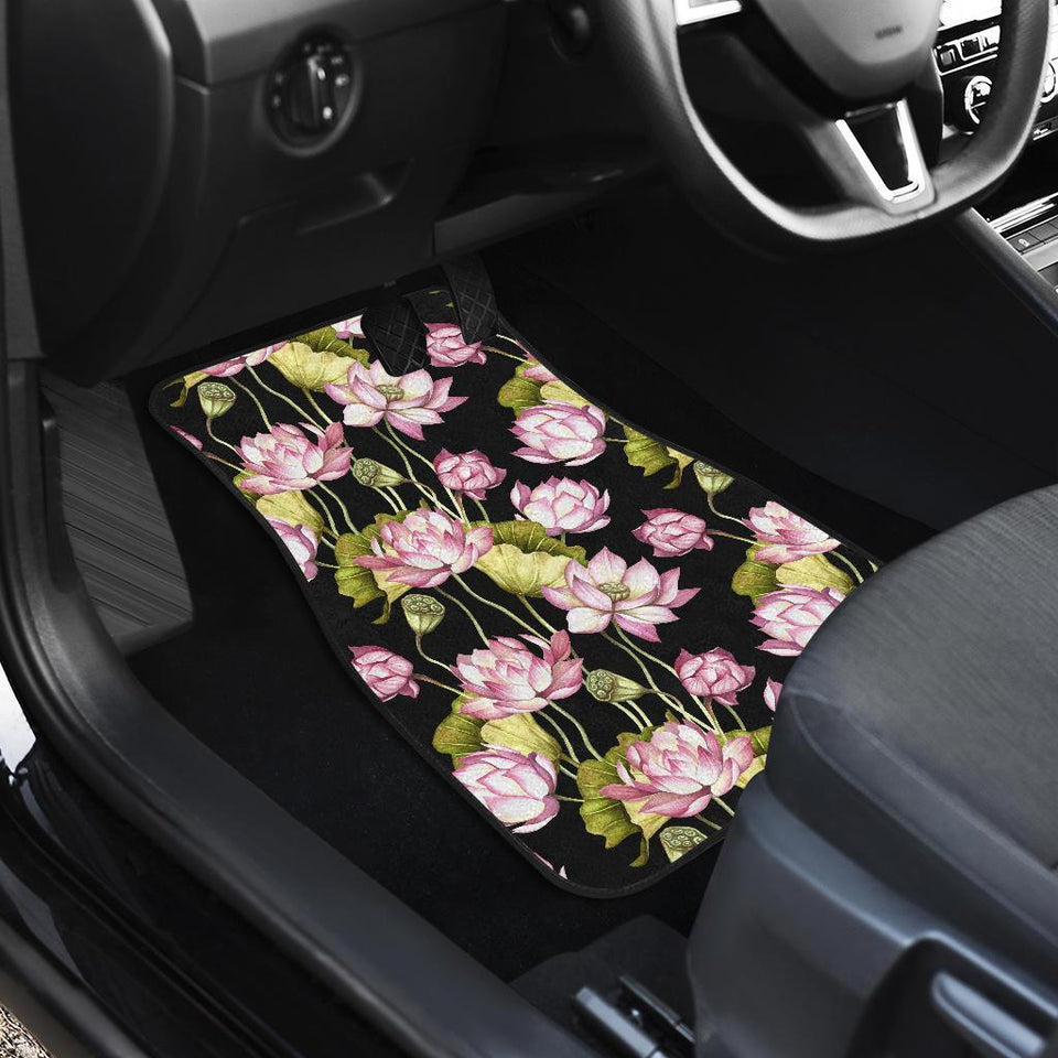 Water Lily Pattern Print Design WL06 Car Floor Mats