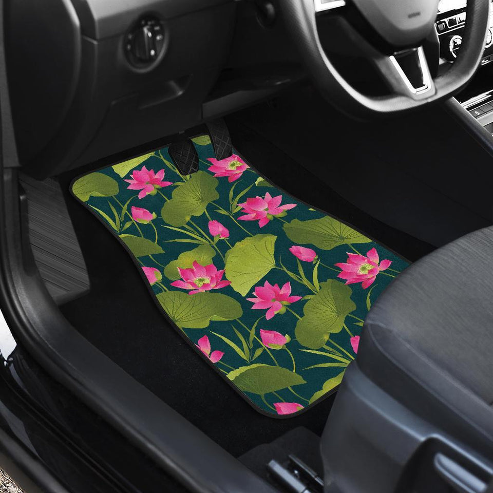 Water Lily Pattern Print Design WL09 Car Floor Mats