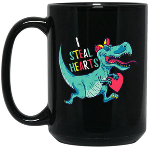 Funny Dinosaur I Steal Hearts Coffee Mug Mug Funny Dinosaur I Steal Hearts Coffee Mug Mug - Vegamart.com
