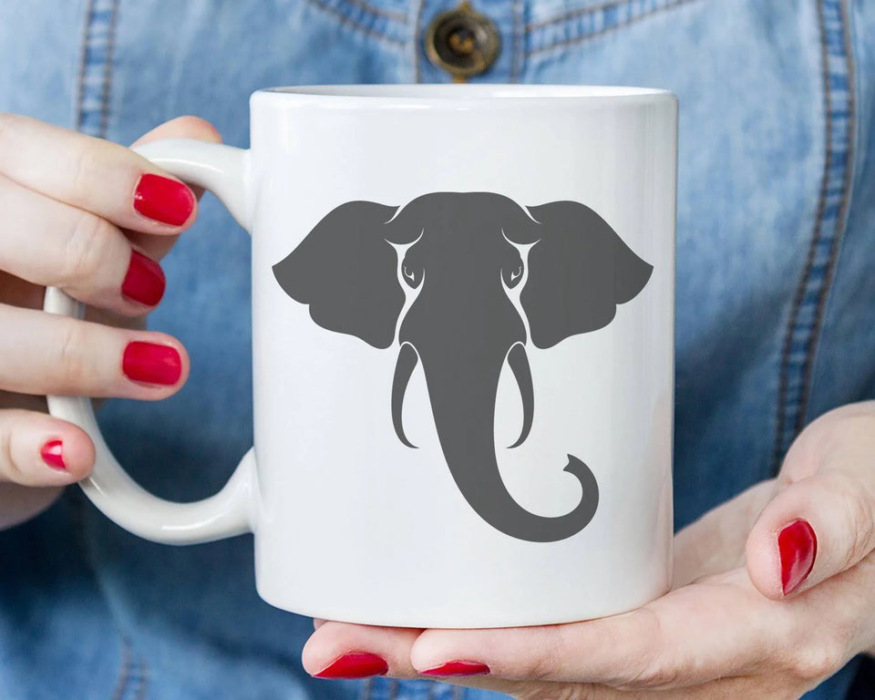 Gray Elephant, Elephant Coffee Cup - Ceramic 11Oz 15Oz Coffee Mug Mug Gray Elephant, Elephant Coffee Cup - Ceramic 11Oz 15Oz Coffee Mug Mug - Vegamart.com