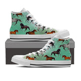 Horse Pattern Unisex High Top Canvas Shoes Horse Pattern Unisex High Top Canvas Shoes - Vegamart.com
