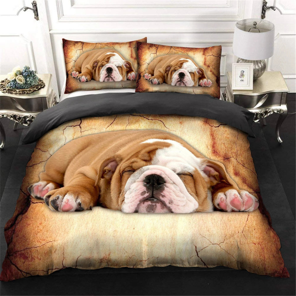 English Bulldog Bedding Set, Uk King Bedding Set English Bulldog Bedding Set, Uk King Bedding Set - Vegamart.com