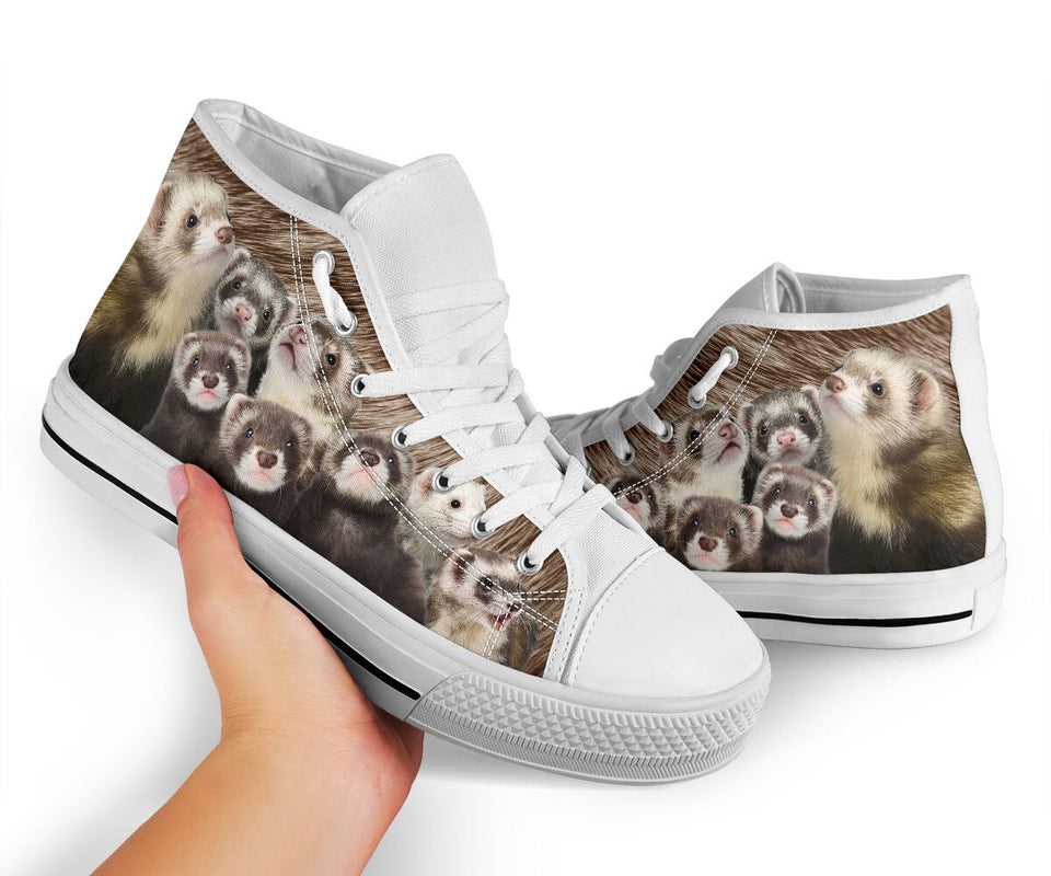 Ferret High Top Shoes For Women, Shoes For Men Custom Shoes Ferret High Top Shoes For Women, Shoes For Men Custom Shoes - Vegamart.com