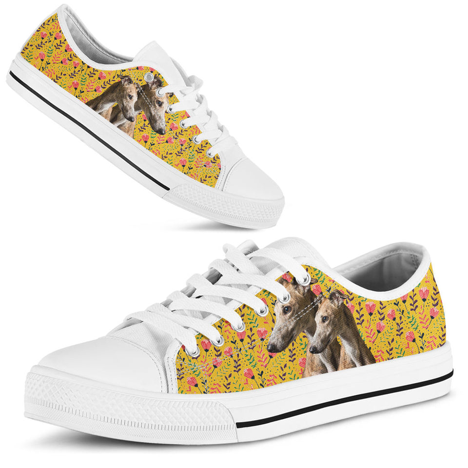 Greyhound Yellow Low Top Shoes For Women, Shoes For Men Custom Shoes Greyhound Yellow Low Top Shoes For Women, Shoes For Men Custom Shoes - Vegamart.com