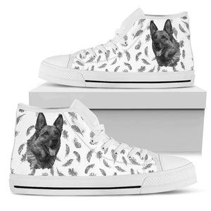 German Shepherd Feather High Top Shoes For Women, Shoes For Men Custom Shoes German Shepherd Feather High Top Shoes For Women, Shoes For Men Custom Shoes - Vegamart.com