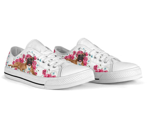 Boxer Flower And Butterfly Low Top Shoes For Women, Shoes For Men Custom Shoes Boxer Flower And Butterfly Low Top Shoes For Women, Shoes For Men Custom Shoes - Vegamart.com