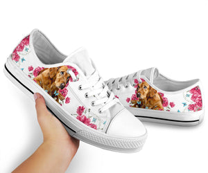 Golden Retriver Flower And Butterfly Low Top Shoes For Women, Shoes For Men Custom Shoes Golden Retriver Flower And Butterfly Low Top Shoes For Women, Shoes For Men Custom Shoes - Vegamart.com