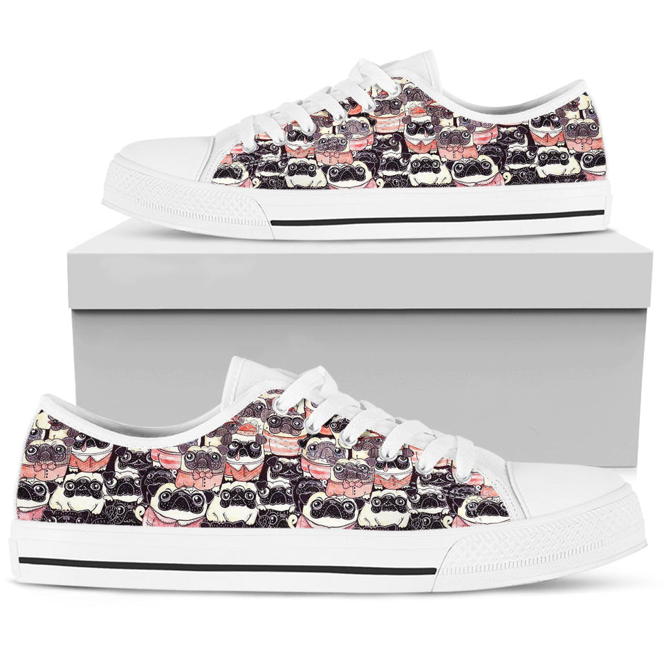 Pugs Funny Low Top Shoes For Women, Shoes For Men Custom Shoes Pugs Funny Low Top Shoes For Women, Shoes For Men Custom Shoes - Vegamart.com