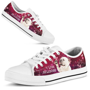I Love Bulldogs Low Top Shoes For Women, Shoes For Men Custom Shoes I Love Bulldogs Low Top Shoes For Women, Shoes For Men Custom Shoes - Vegamart.com
