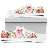 Pig Roses Low Top Shoes For Women, Shoes For Men Custom Shoes Pig Roses Low Top Shoes For Women, Shoes For Men Custom Shoes - Vegamart.com