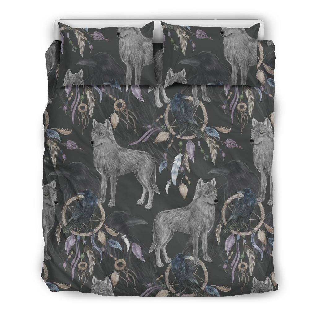 Wolf Print Pattern Duvet Cover Bedding Set