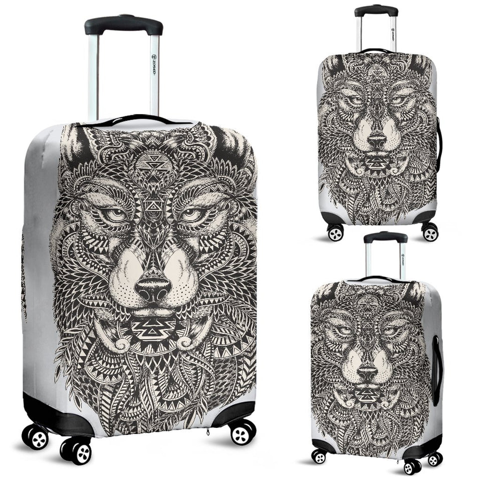 Wolf Tribal Luggage Cover Protector