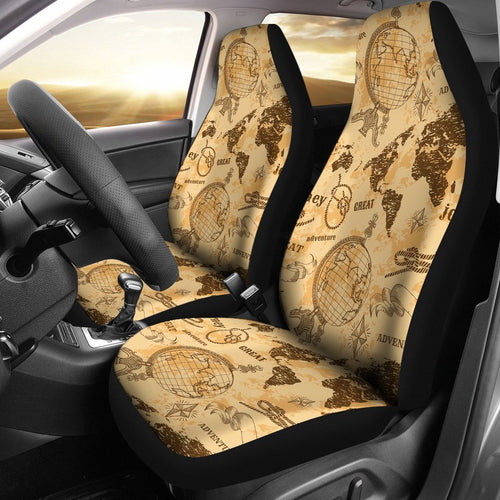 World Map Pattern Print Seat Cover Car Seat Covers Set 2 Pc, Car Accessories Car Mats World Map Pattern Print Seat Cover Car Seat Covers Set 2 Pc, Car Accessories Car Mats - Vegamart.com