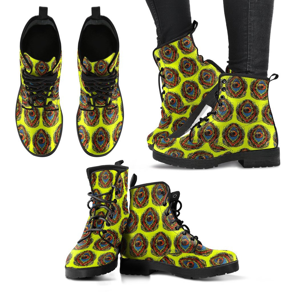Yellow Fire Eyes Women Boots