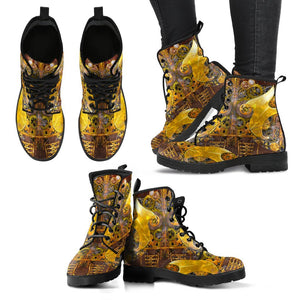 Yellow Women's Leather Boots