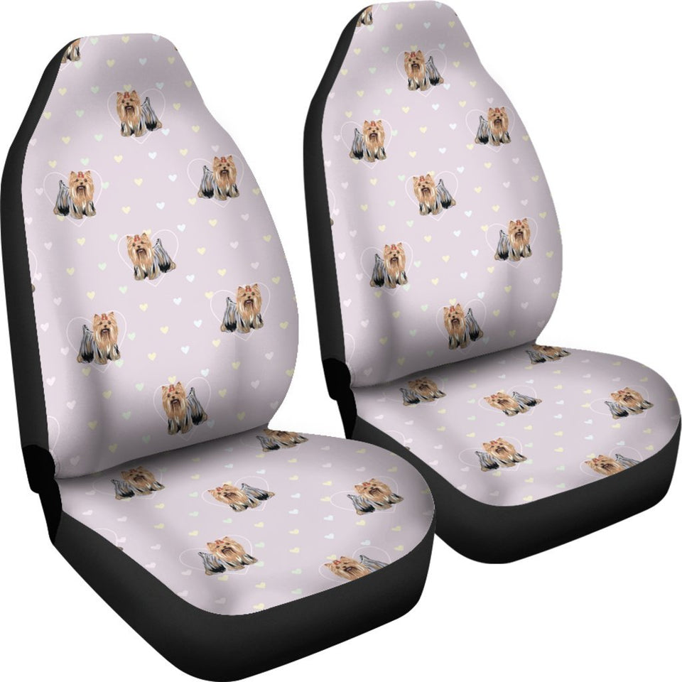 Yorkshire Terrier Dog Puppy Pattern Print Seat Cover Car Seat Covers Set 2 Pc, Car Accessories Car Mats Yorkshire Terrier Dog Puppy Pattern Print Seat Cover Car Seat Covers Set 2 Pc, Car Accessories Car Mats - Vegamart.com