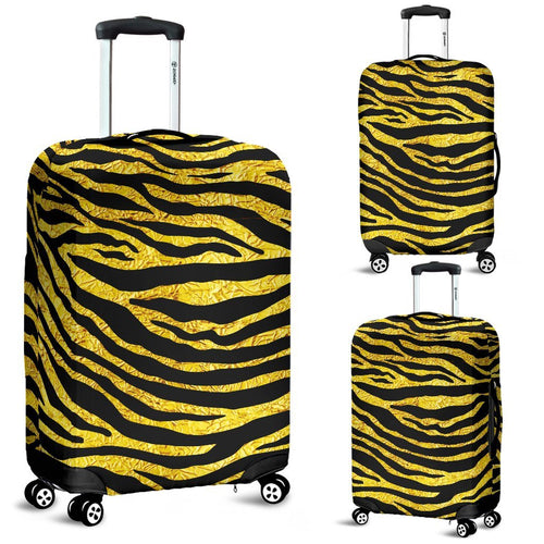zebra Gold Luggage Cover Protector