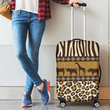 Zebra Leopard Skin Safari Luggage Cover Protector